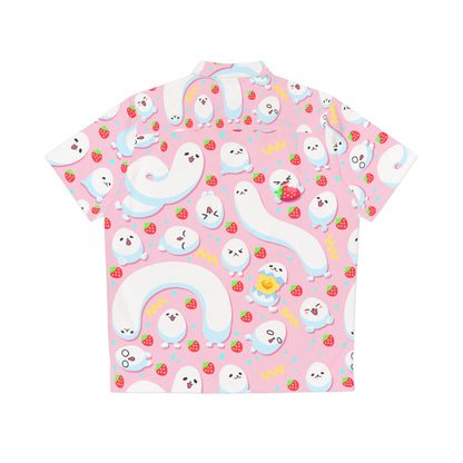 Eggdog Pink Button Up Shirt
