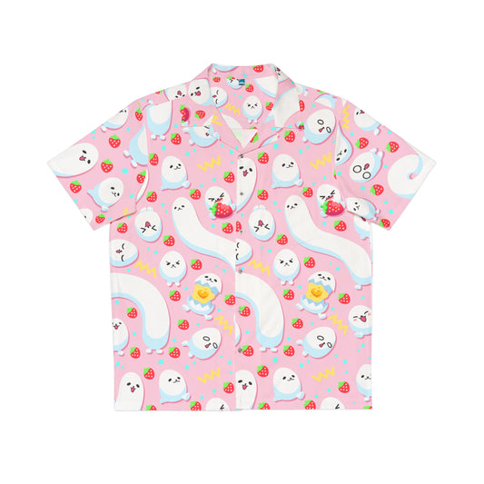 Eggdog Pink Button Up Shirt
