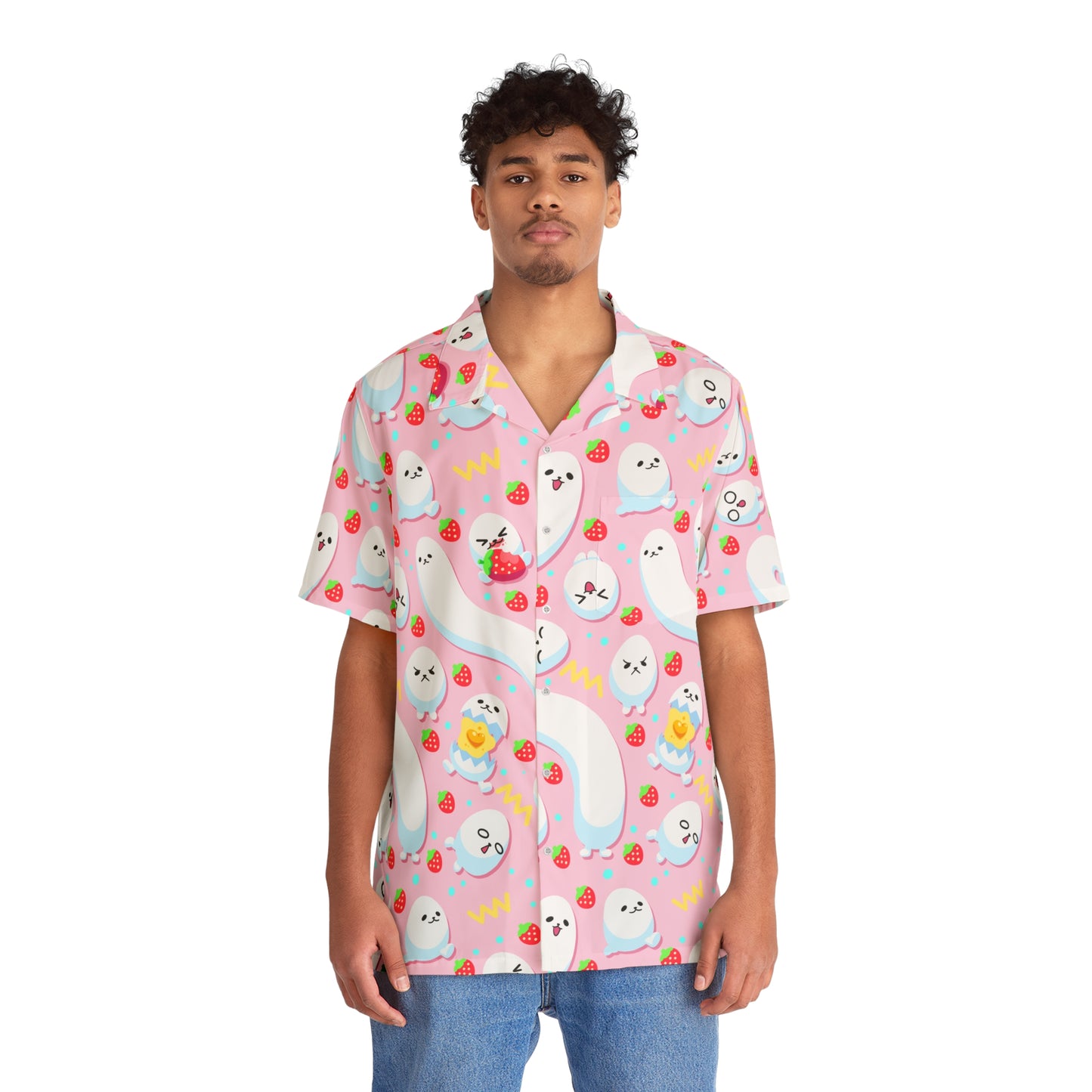 Eggdog Pink Button Up Shirt