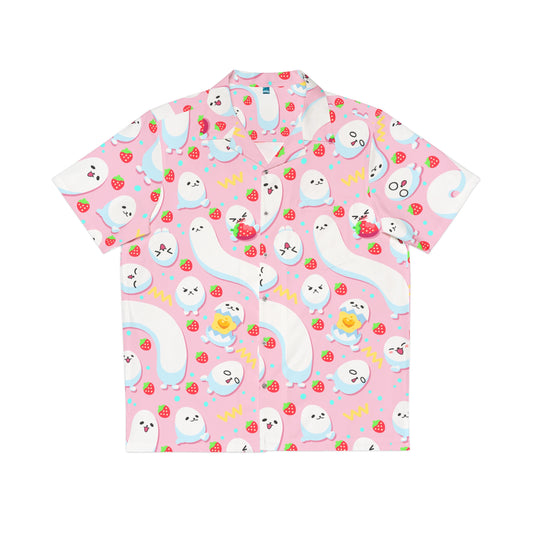 Eggdog Pink Button Up Shirt