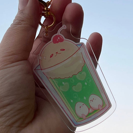 Eggdog Melon Soda Acrylic Keychain