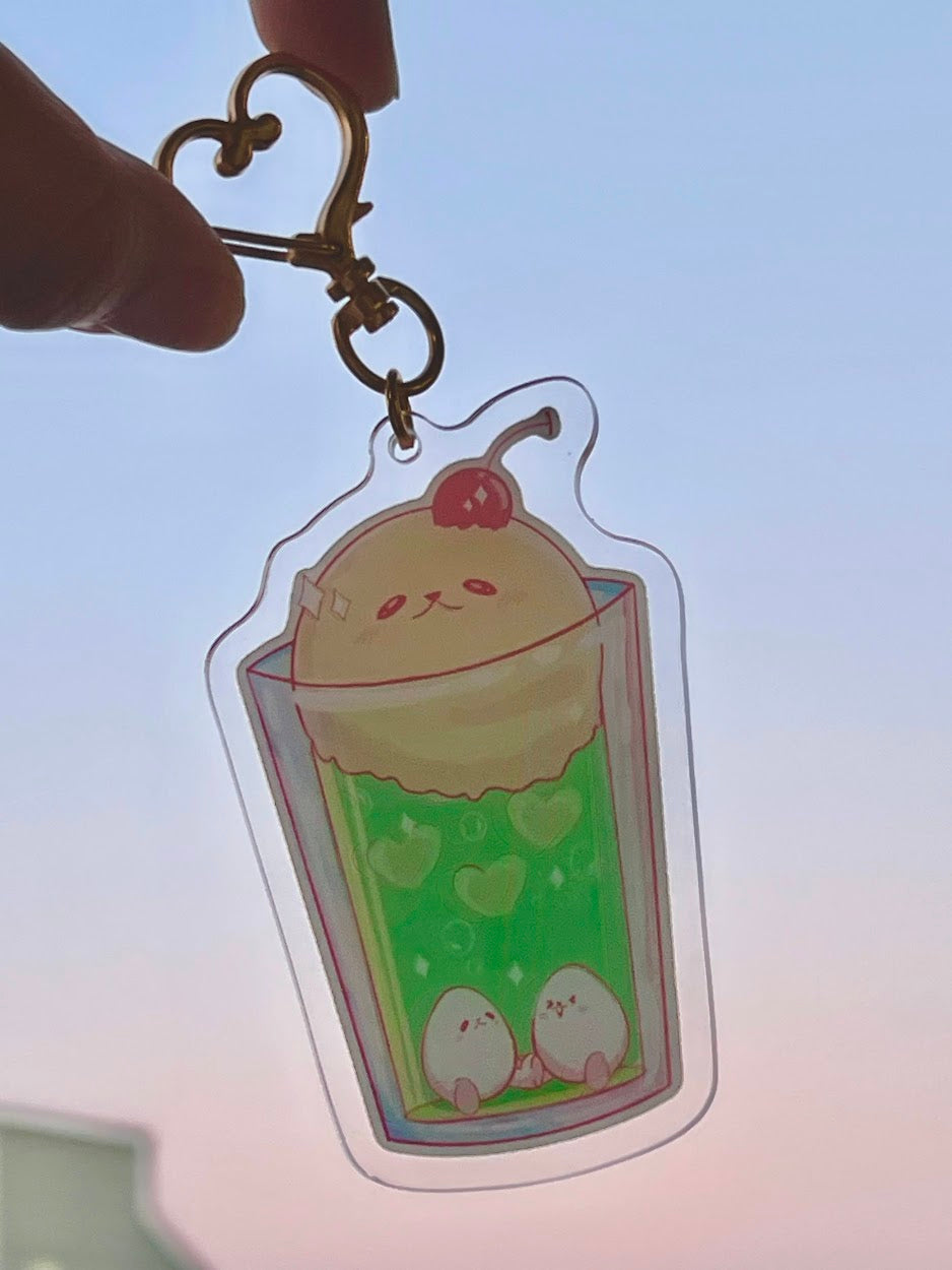 Eggdog Melon Soda Acrylic Keychain