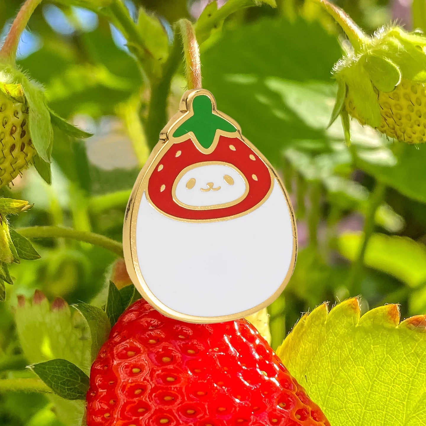 eggdog strawberry costume pin