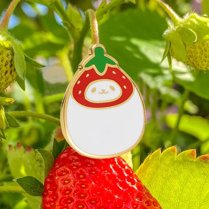 eggdog strawberry costume pin